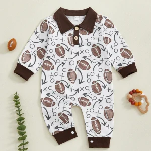 Adorable Baby Boy Autumn Romper