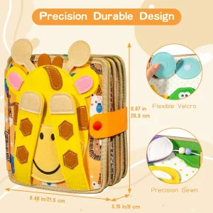 Busy Book for Toddlers Travel Toy Activity.