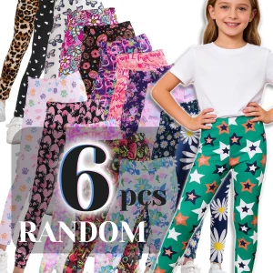 Random 6pcs Girls Stretchy Tight Pants.