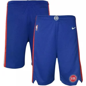 Nike | Big Boys Blue Detroit Pistons Swingman Shorts.