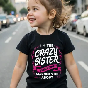 Young Girl 'I'm The Crazy Sister' Print.