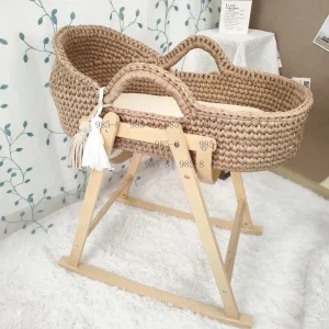 Portable Handwoven Moses Basket Newborn Lounger.